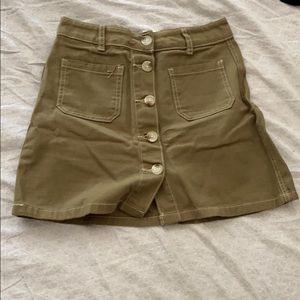 Olive “denim” skirt